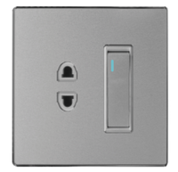 Panneau tactile en acrylique doré 10A IP65 étanche, interrupteur mural USB à double commande 3 voies type 86 pour la maison