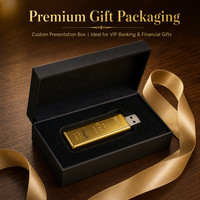 Clé USB personnalisée en forme de barre d'or, clé USB en métal pour les cadeaux bancaires et financiers, 8 Go/16 Go/32 Go/64 Go/128 Go