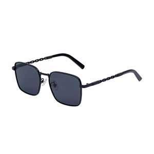 Polo Haus Lunettes de soleil carrées pour hommes, monture noire, verres PC, protection UV400, style Instagram, design à la mode - Product Image 5