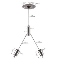 Haute qualité 1.5*1000mm support de fil en acier inoxydable pince de câble en laiton réglable et Kit de Suspension de fil en forme de Y pour les voyants lumineux