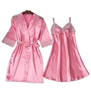 Abito Sexy da donna con design personalizzato abito in raso abito da <span class=keywords><strong>notte</strong></span> da donna camicia da <span class=keywords><strong>notte</strong></span> sottoveste per <span class=keywords><strong>la</strong></span> sera pigiami Sexy - Product Image 2