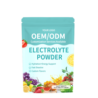 Poudre d'électrolytes OEM ODM, mélange pour boisson hydratante, soutien énergétique, soulagement de la déshydratation, supplément sportif, saveur personnalisée