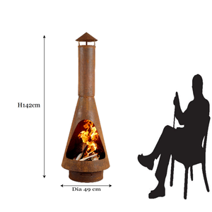 Brasero de jardin en acier <span class=keywords><strong>Corten</strong></span> de qualité supérieure, design cheminée durable - Product Image 6