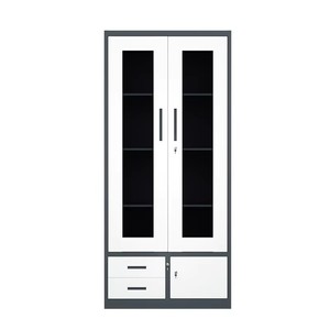 Office File <b>Cabinet</b> with Drawer and Safe Box Iron Glass Door Steel Locker <b>Cabinet</b> Metal Tool <b>Garage</b> <b>Cabinets</b> Storage - Product Image 3