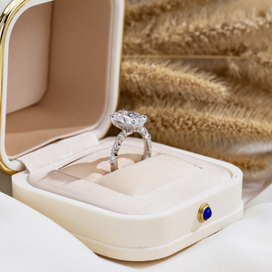 Messi Jewelry MSR-2133 18K Gold Oval Shape Solitaire <b>Diamond</b> <b>Ring</b> Lab Grown <b>Diamond</b> <b>Ring</b> Engagement <b>ring</b> - Product Image 2