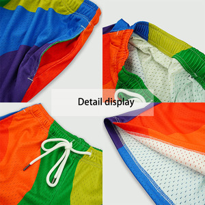 Short en maille de basket-ball de grande taille The Trending Current, short en maille avec logo personnalisé de différentes couleurs et designs pour hommes - Product Image 2