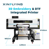 Imprimante UV DTF XinFlying nouvelle génération 2025, machine à broder 3D UV 60 cm, imprimantes DTF pour impression sur t-shirts