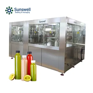 Automatic PET Bottle Hot Filling Machine Turnkey Solution for Mango Orange Apple Grape Coconut Juice Coffee Milk Dairy