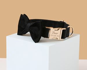 สายคล้องคอ ID สุนัขพร้อมตะขอเกี่ยว Sier รูปสุนัขชื่อพิเศษสีดำและสายจูงสำหรับเป็นของขวัญแต่งงาน - Product Image 2