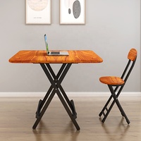 Table pliante carrée, petite table pliante portable pour appartement, table pliante simple pour location, maison, hôtel