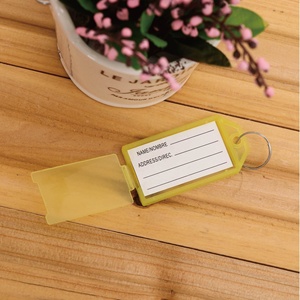 Mejor Precio personalizado <span class=keywords><strong>de</strong></span> plástico colorido etiqueta clave con etiqueta <span class=keywords><strong>de</strong></span> la ventana y anillo - Product Image 3