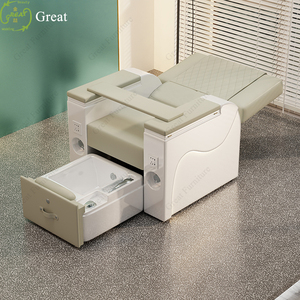 Nuevo diseño <span class=keywords><strong>reseda</strong></span> salón de belleza Silla de cuidado de los pies Silla de spa de pedicura multifuncional con iluminación LED y bomba de drenaje - Product Image 4