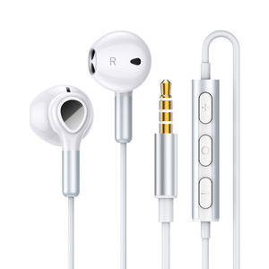 Fabrika Toptan Beyaz 3.5mm Kulak İçi Kablolu Stereo Kulaklık Mikrofonlu ENC Gürültü Engelleme 1.2M Kablolu - Product Image 1