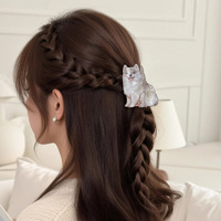 Nouvelle pince à cheveux en PVC pour femmes, faite à la main, mignonne, en forme de chiot, design de chien, pince à cheveux personnalisée pour queue de cheval, pince à cheveux de requin, accessoire pour cheveux