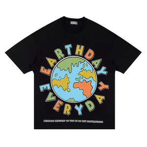 Venta al por mayor logotipo personalizado Color sólido Oversize Unisex Camiseta 100% algodón estilo básico simple - Product Image 6