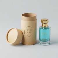 Boîte cylindrique ronde en papier d'art de qualité supérieure pour l'emballage de flacons d'eau de parfum et de cologne, logo personnalisé, fabrication en usine