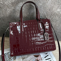 Sac à main femme tendance 2026 en similicuir croco, plusieurs couleurs, avec poignée supérieure – Fourre-tout