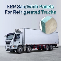 Panneaux sandwich en aluminium résistant aux UV, FRP, XPS, panneaux composites en fibre de verre pour caisses de camions frigorifiques et fourgons secs