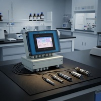 Online Multi Parameter pH ORP Temp. DO Conductivity Turbidity Water Quality Monitor Full Intelligent Smart Control 7 LCD Touch