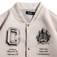 Veste de baseball tendance de la marque européenne et américaine AC Milan, broderie complexe, manches en polyester, design polyvalent, coupe-vent, printemps