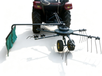 Râteau à foin rotatif Runshine RXHY2500, largeur de travail de 2,5 m, entraînement par prise de force, 18-50 ch, monté sur tracteur, boîte de vitesses pour petite ferme