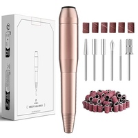 Lime à ongles électrique portable USB en forme de stylo, 20000 tr/min, avec design compact pour tous les soins des ongles, polissage de manucure