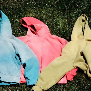 Poids lourd personnalisé du fabricant 100% coton Vintage lavage à l'acide brodé en détresse lâche surdimensionné Boxy Stone Washed Print - Product Image 5