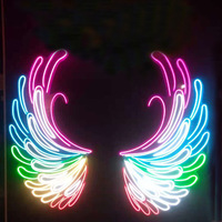 Ailes d'ange personnalisées pour la décoration de mariage, enseigne au néon flexible avec tube LED et matériaux acrylique + acier inoxydable pour la décoration de la maison
