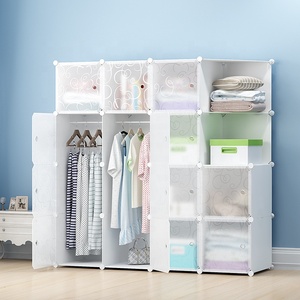 Прямая продажа с фабрики 14 двери пластиковый шкаф для хранения вещей портативный подвесной <span class=keywords><strong>almirah</strong></span> для гостиной - Product Image 2