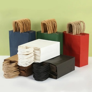 Recyclable Custom Printed Paper Shopping <b>Bags</b> Luxury Reusable Clothing Gift Packaging Cotton Handle for Candle <b>Craft</b> Use - Product Image 6