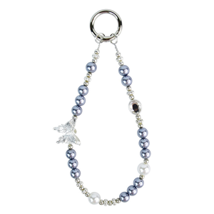 Perline di cristallo perla farfalla <span class=keywords><strong>argento</strong></span> fai da te catena per cellulare corda Anti-smarrita per personalizzare cordino da polso cinturino portatile - Product Image 1