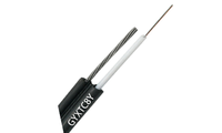 Câble à fibres optiques autoportant Fig8 GYXTC8Y-8b1a6 12 cœurs G652D G657A1 pour réseau aérien, conduit aérien, brun