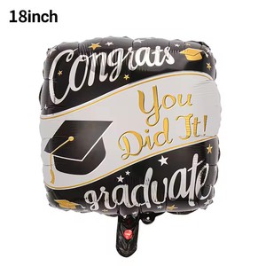 Globos de foil con personajes de graduación HLC ODM OEM Clase de 2026 con gorro de graduación, accesorios para fotomatón de fiesta escolar o universitaria - Product Image 3