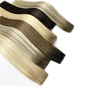 Invisible para Genius Weft Remy Extensiones de cabello humano Cabello liso dibujado Doble - Product Image 1