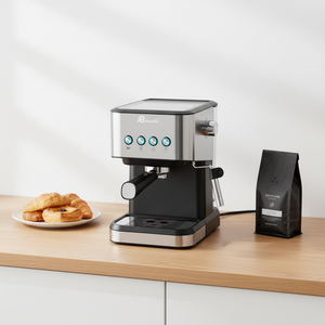 Cafetera <span class=keywords><strong>Espresso</strong></span> Semiautomática Programable Eléctrica Anbo de 20 Bares con Vaporizador de Leche para Latte y Cappuccino, para Uso en Casa, Oficina y Hotel - Product Image 3