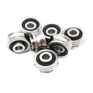 5x17x8mm Chrome/Stainless Steel <strong>V</strong> U <strong>groove</strong> Track Roller <strong>Bearing</strong> SG15 V17 2RS ZZ Linear <strong>Guide</strong> Wheel Pulley <strong>Bearing</strong> - Product Image 2