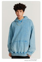 Sweat-shirt à capuche personnalisé OEM ODM pour homme, doublure polaire, col montant, manches longues, automne-hiver, streetwear, survêtements pour homme