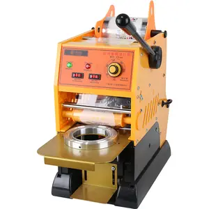 Automatic Pakai Bubble Tea Cup Sealer Plastik Botol Mesin Meja Sealer