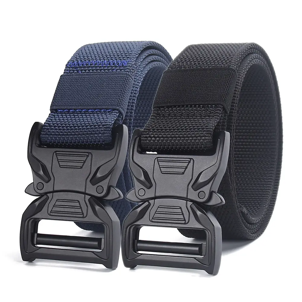 Ceinture tactique en nylon ceinture réglable durable et confortable en métal ceinture à dégagement rapide pour la randonnée en plein air ceinture tactique de travail