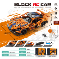 ELI TOYS Juego de Bloques de Construcción de Coche RC de Plástico ABS de 428 Piezas, Escala 1:16, con Alcance de 50 m, Juguete Educativo para Niños