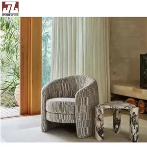 Individuelles luxus-dreieckiges Naturstein-Tischmöbel modern französischer Stil polierte Oberfläche Grafik-Design-Lösung möglich