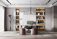 Bibliothèque modulaire en MDF moderne entièrement personnalisable avec des étagères réglables pour la maison, le bureau, le salon, l'appartement, l'hôpital