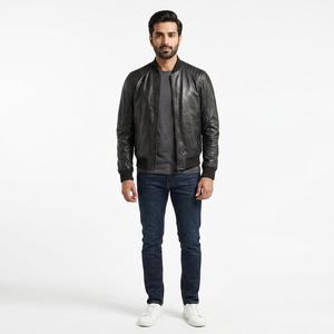 Chaqueta de Motociclista de Cuero Vacuno Genuino Negro para Hombre, Chaqueta de Motocicleta VINTAGE REAL MARRÓN para Hombre - Product Image 1