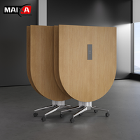Bureau de travail en bois multifonctionnel au design moderne, table de conférence pliable avec table de formation extensible et détachable
