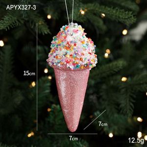 Promotion : Pendentif créatif modèle crème glacée, adorable ornement de dessert pour sapin de Noël - Product Image 6