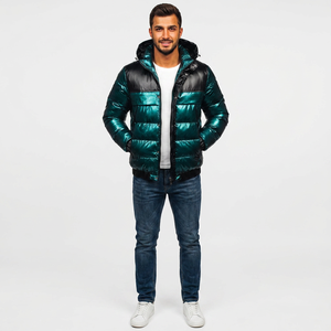 2024 Custom Logo Quilted Men's <b>Winter</b> Puffer Jackets Comfortable <b>Thick</b> Padded Bubble <b>Coats</b> with Hood Long Outdoor OEM - Product Image 1
