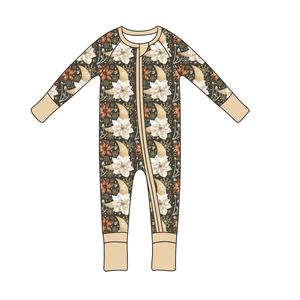 Ropa Infantil, Pijama de Bambú para Bebés y Niños con Diseño de Flores Moradas, con Cierre - Product Image 4