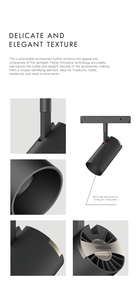 Có thể điều chỉnh chùm hẹp 10 đến 50 độ Dimmable <span class=keywords><strong>30</strong></span> <span class=keywords><strong>W</strong></span> 20 <span class=keywords><strong>W</strong></span> Đen <span class=keywords><strong>COB</strong></span> dẫn ánh sáng theo dõi - Product Image 6