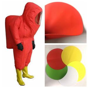 Tissu de <span class=keywords><strong>toile</strong></span> enduit de PVC écologique ignifuge résistant aux acides et aux alcalis de 0.58mm pour vêtements de protection chimique - Product Image 6