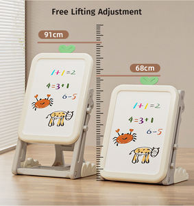 米哥熊二合一画架学习桌画白板塑料画架儿童学步画板带椅子 - Product Image 3